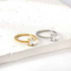 Donkergroene roestvrijstalen ring