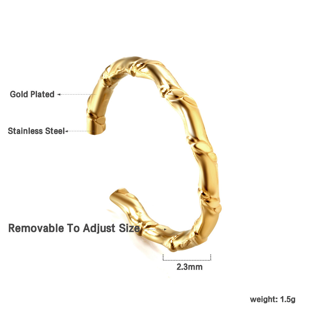 Geometrische vergulde ring