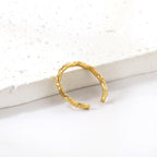 Bague géométrique plaquée or