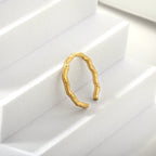 Bague géométrique plaquée or