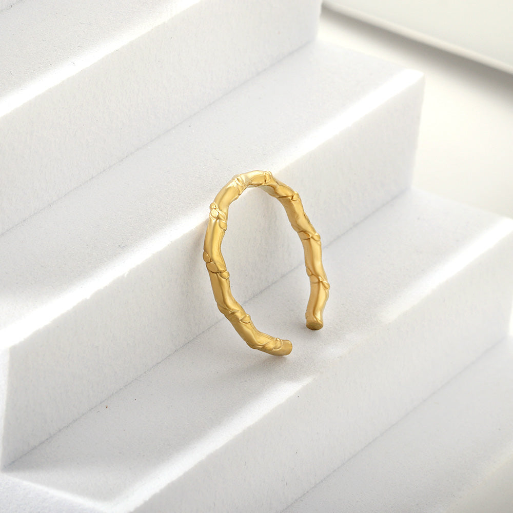 Geometrische vergulde ring