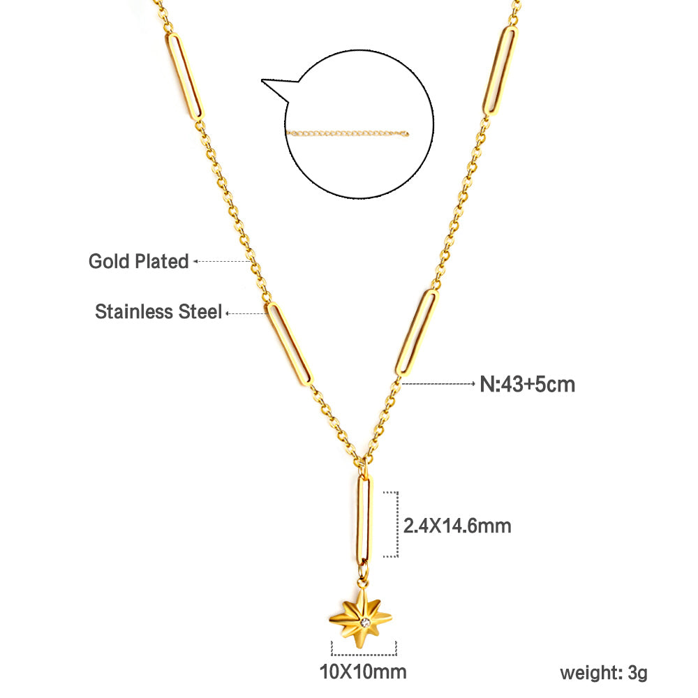 Gouden ster hanger ketting