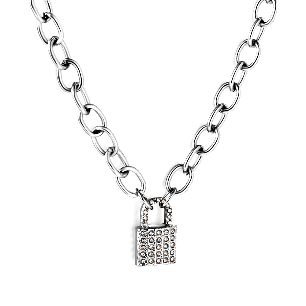 Lock &amp; Shine diamanten hanger ketting