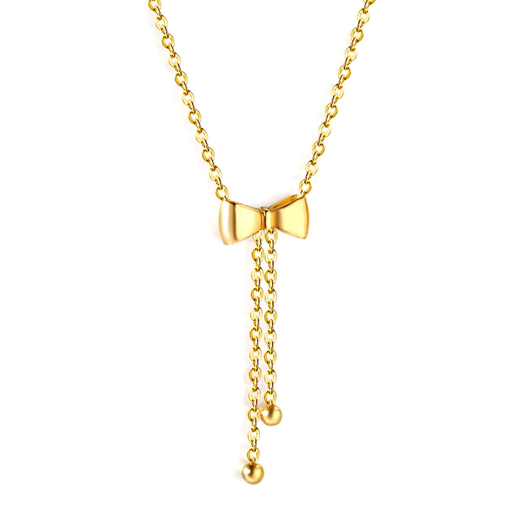 Strikketting met dubbele stalen kralen