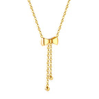 Strikketting met dubbele stalen kralen