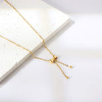 Strikketting met dubbele stalen kralen