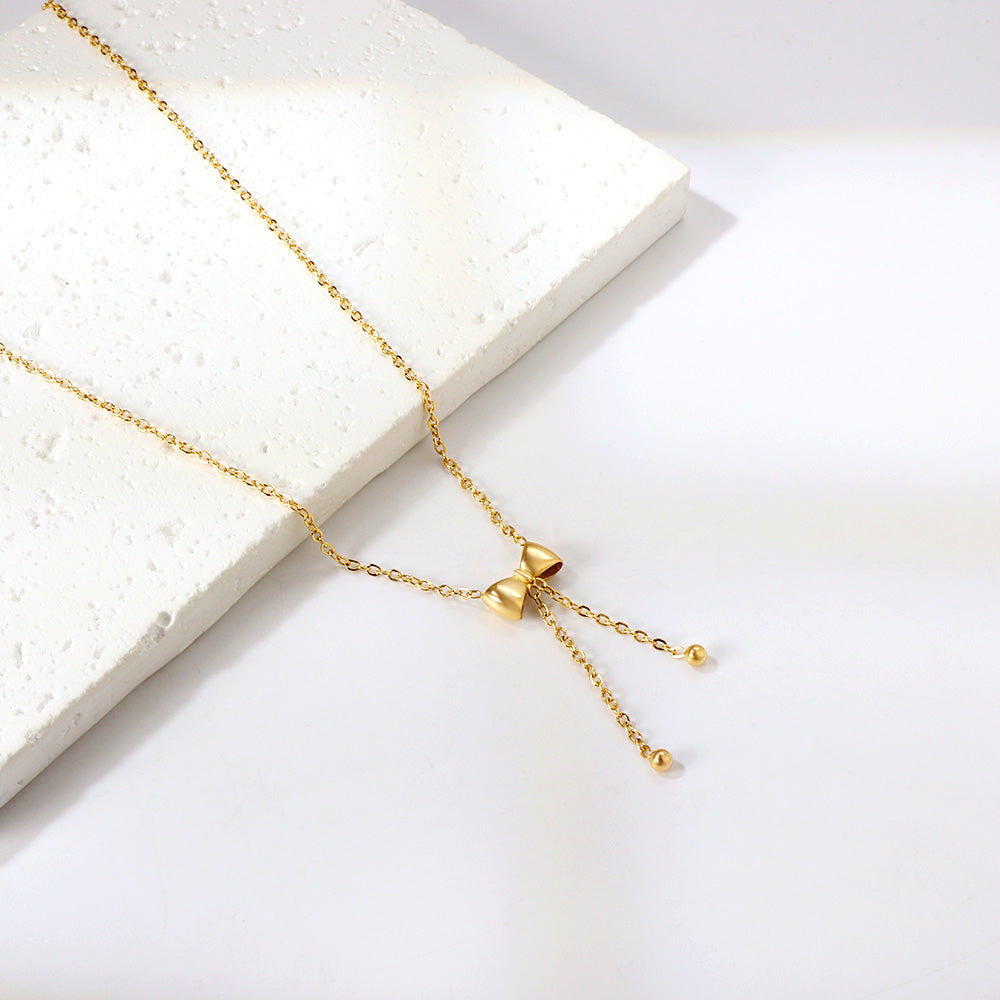 Strikketting met dubbele stalen kralen