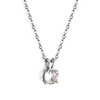 Ketting met ronde diamanten hanger in meerdere kleuren