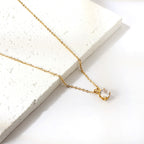 Ketting met ronde diamanten hanger in meerdere kleuren