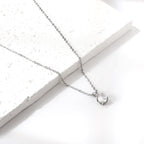 Ketting met ronde diamanten hanger in meerdere kleuren