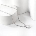 Ketting met ronde diamanten hanger in meerdere kleuren