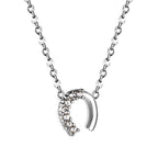 U-vormige hangerketting met diamant