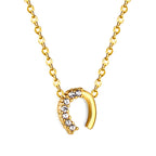 U-vormige hangerketting met diamant