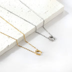 U-vormige hangerketting met diamant