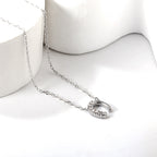 U-vormige hangerketting met diamant