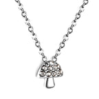 Paddenstoel hanger diamanten ketting