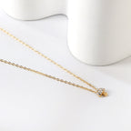 Paddenstoel hanger diamanten ketting