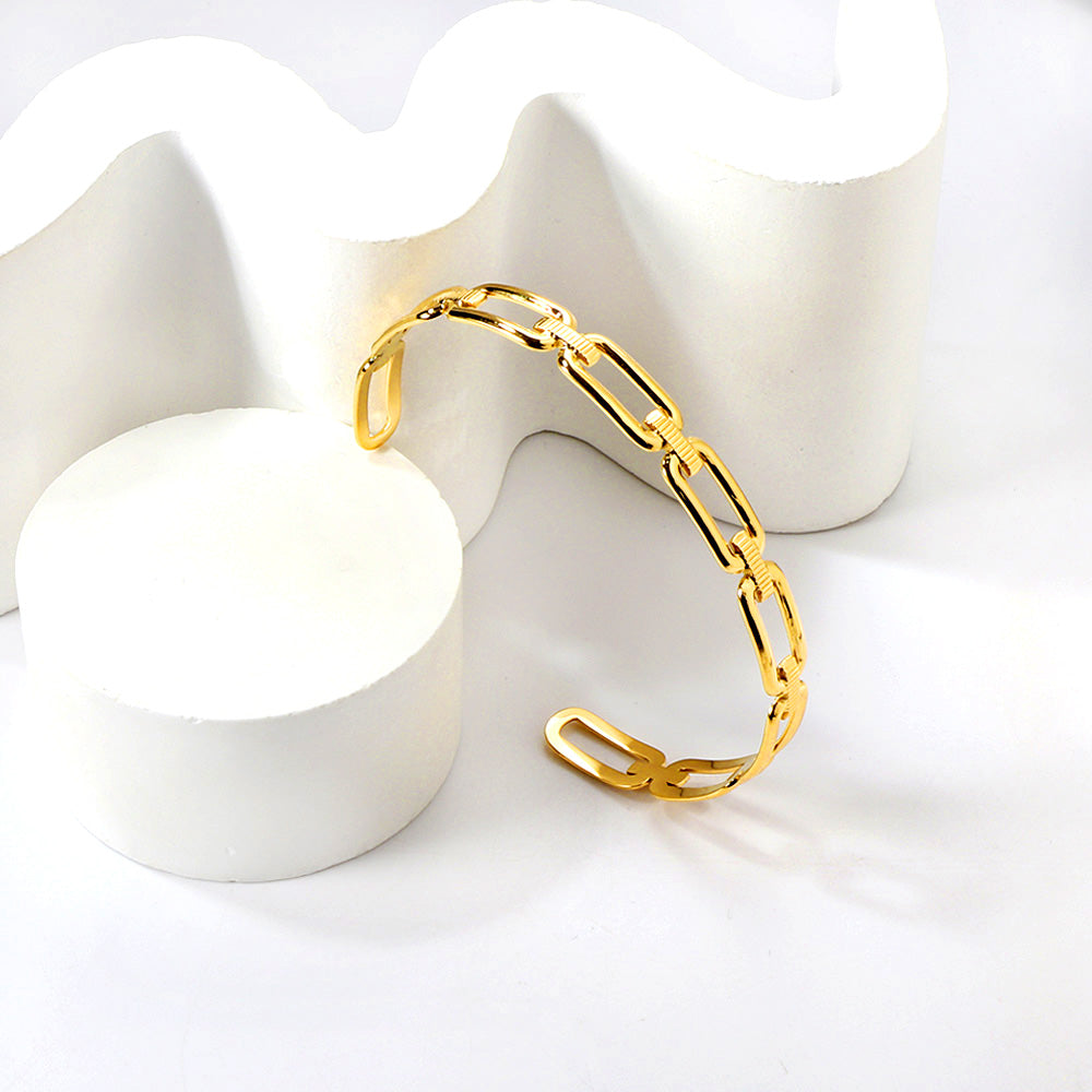 Gouden holle kettingarmband
