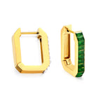 Rechthoekige diamant oorgesp