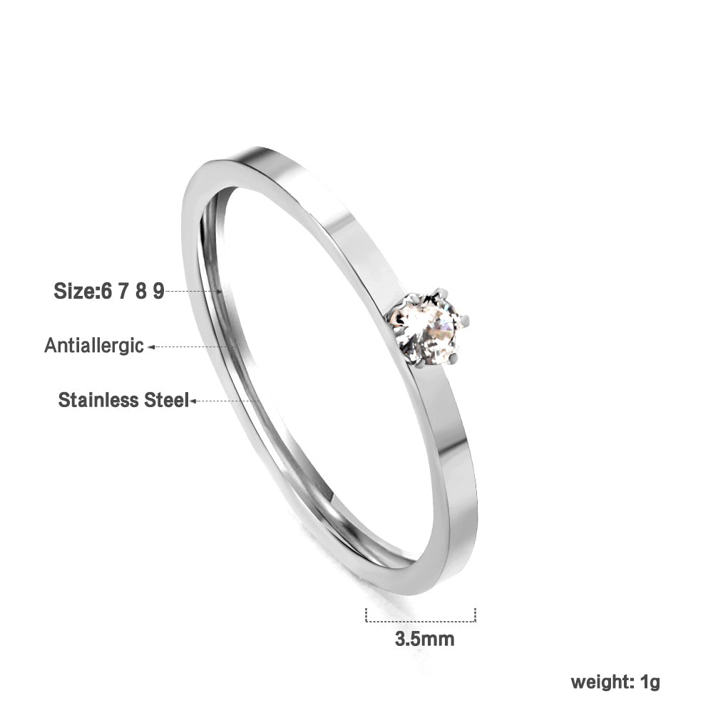 Multi-kleurige zirkonia-ring