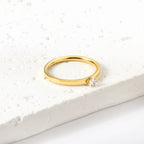 Bague unie en zircone multicolore