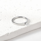 Bague unie en zircone multicolore