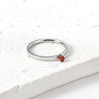 Bague unie en zircone multicolore