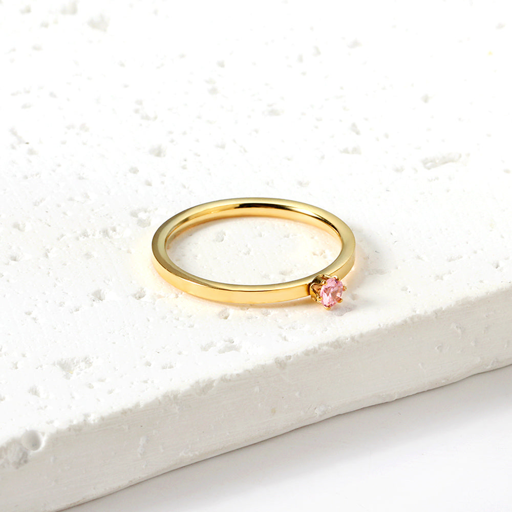 Multi-kleurige zirkonia-ring