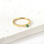 Bague unie en zircone multicolore