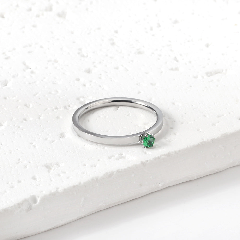 Multi-kleurige zirkonia-ring