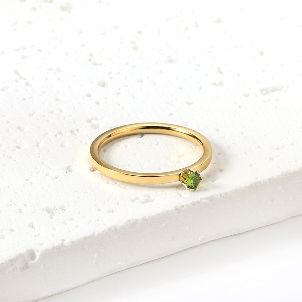 Multi-kleurige zirkonia-ring