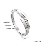 Trapladder Diamant RVS Ring