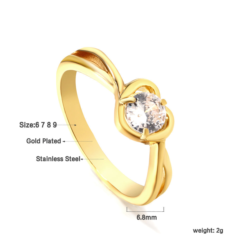 Hartverwarmende Cycle Solitaire Ring