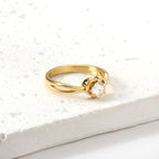 Hartverwarmende Cycle Solitaire Ring