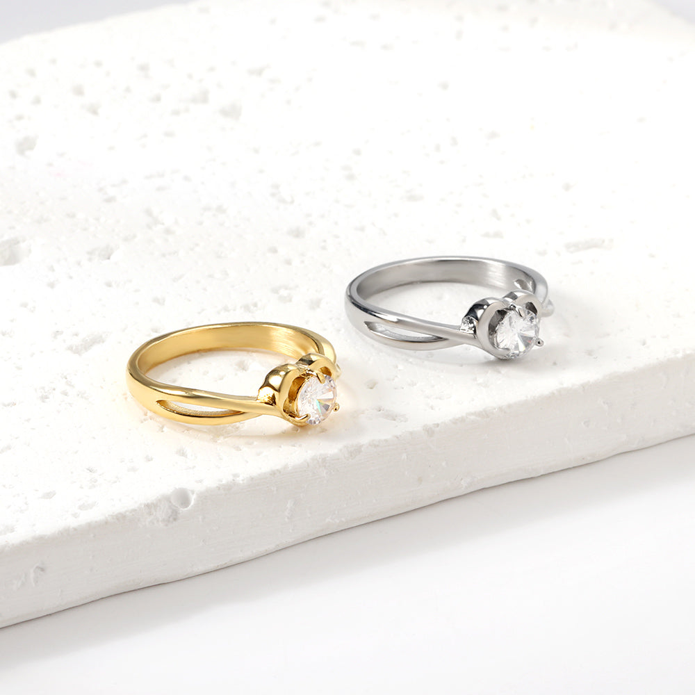 Hartverwarmende Cycle Solitaire Ring