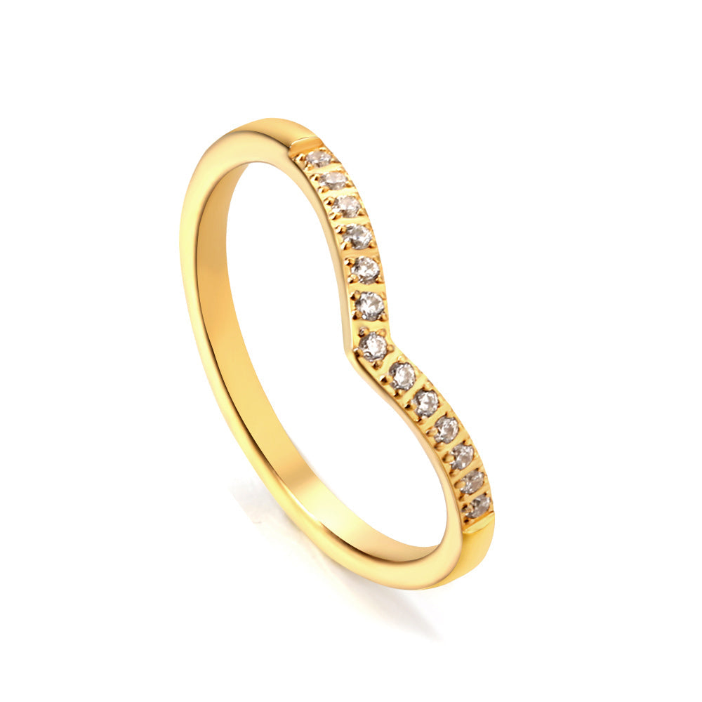Hartvormige micro-set zirkonia ring