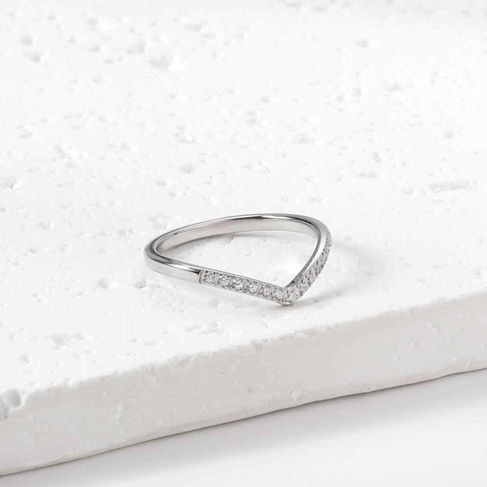 Hartvormige micro-set zirkonia ring