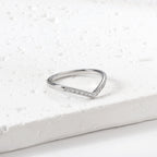 Hartvormige micro-set zirkonia ring