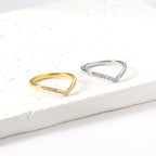 Hartvormige micro-set zirkonia ring