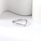 Hartvormige micro-set zirkonia ring