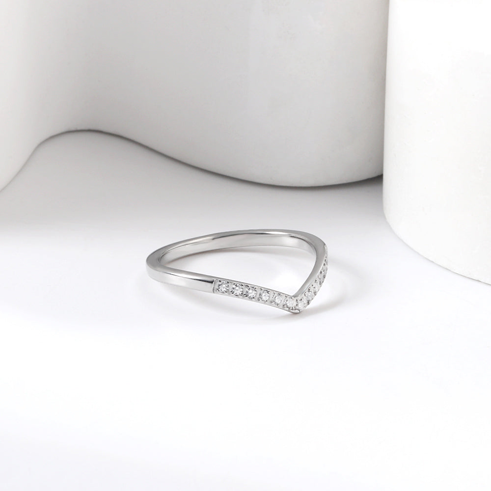 Hartvormige micro-set zirkonia ring