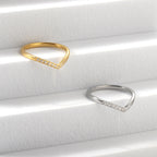 Hartvormige micro-set zirkonia ring