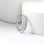 Bague ouverte avec micro-perles serties