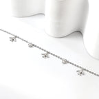 Cilindrische witte diamanten accentarmband 