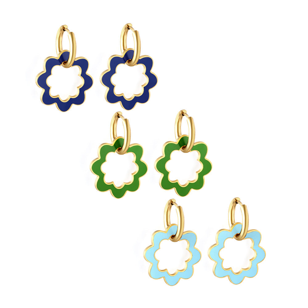 Holle krans cirkel oorbellen