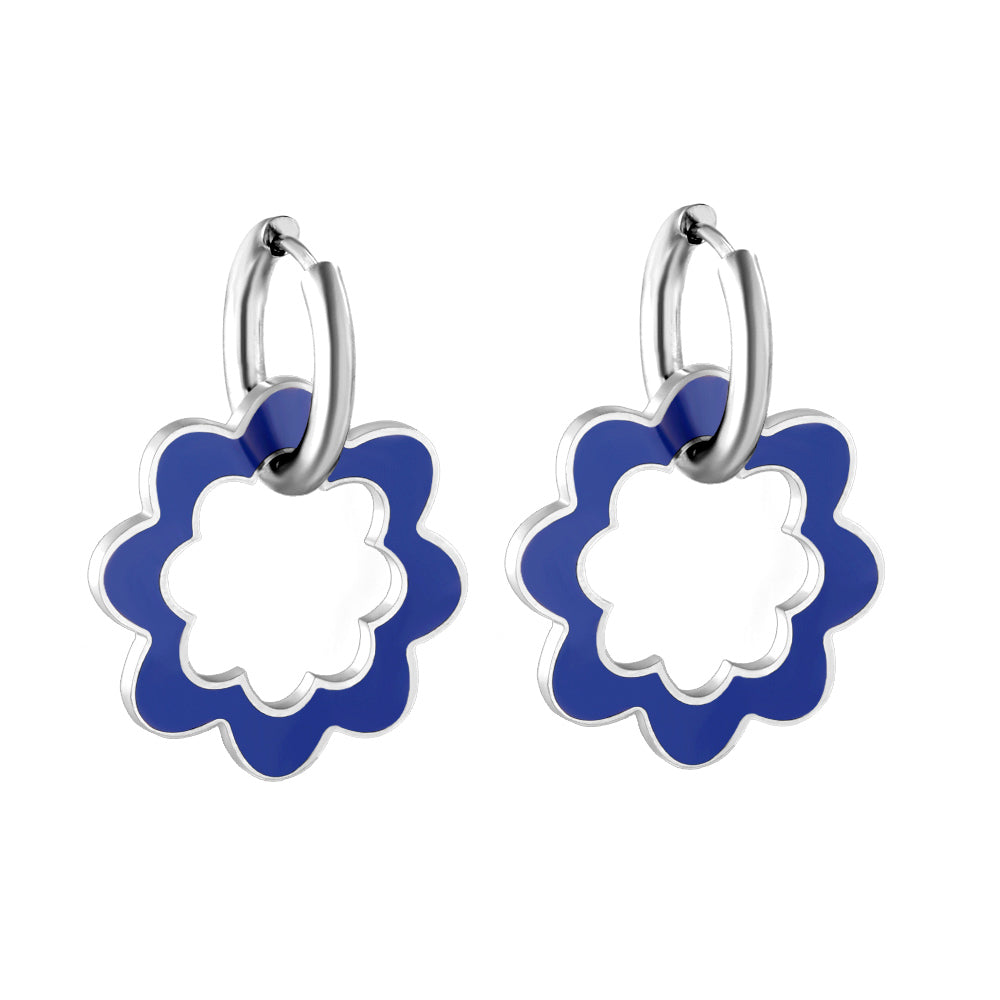 Holle krans cirkel oorbellen