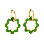 Holle krans cirkel oorbellen