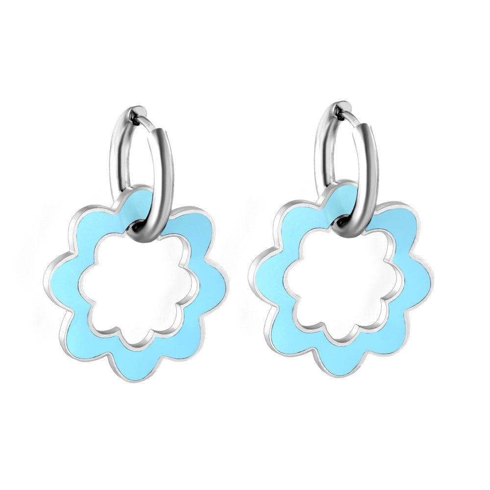 Holle krans cirkel oorbellen