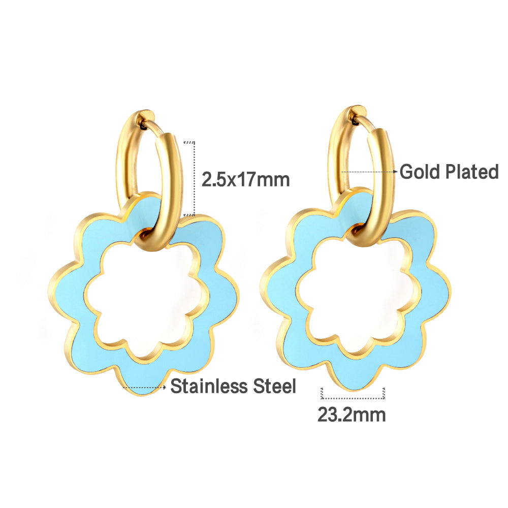 Holle krans cirkel oorbellen