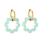 Holle krans cirkel oorbellen